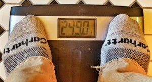 My weight on January 1, 2016. Very little of it is muscle. 